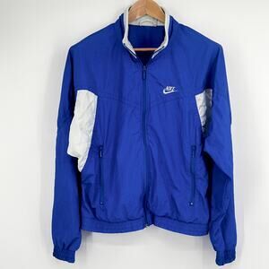 Rare Retro Nike 90s VTG Colorblock Jacket Windbreaker Streetwear Blue Men’s XL